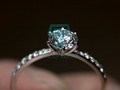 Помолвочное кольцо с бриллиантом 5мм из белого золота на заказ